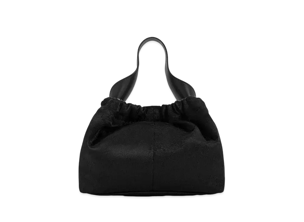 CHARLES & KEITH Allie Satin Floral Ruched Bag "Noir"