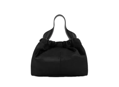 CHARLES & KEITH Allie Satin Floral Ruched Bag "Noir"