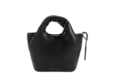 CHARLES & KEITH Yama Pad Chain Handle Bag "Noir"