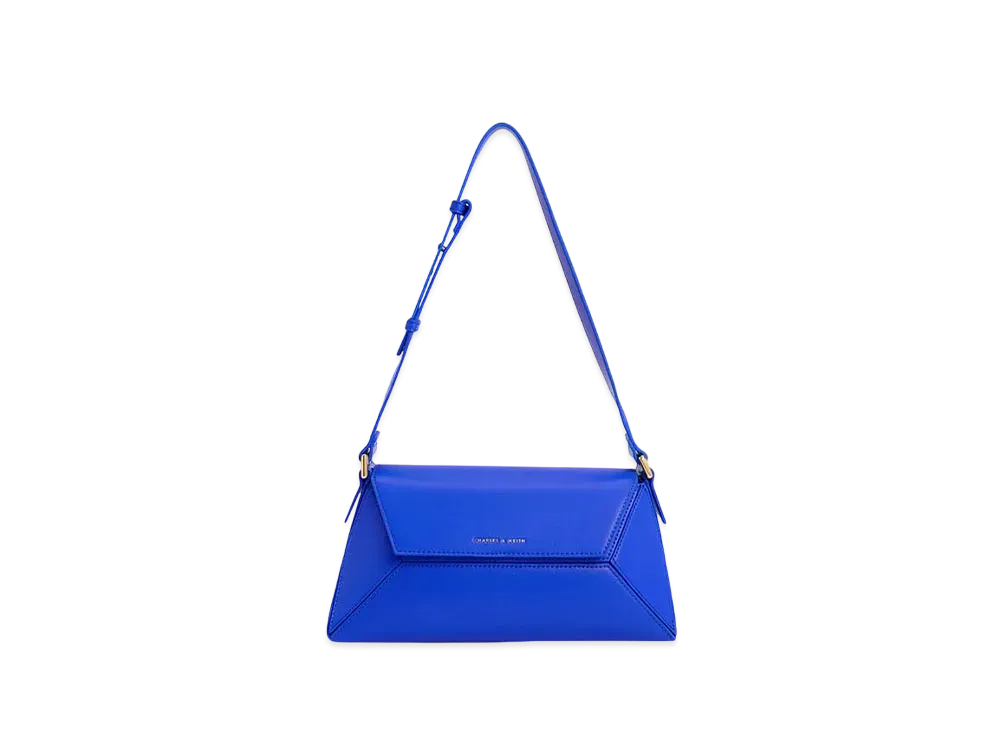 CHARLES & KEITH Nasrin Geometric Shoulder Bag "Cerulean"