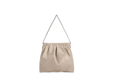 CHARLES & KEITH Duo Braided Chain-Handle Hobo Bag "Taupe"