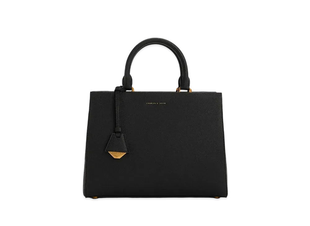 CHARLES & KEITH Mirabelle Structured Handbag "Black"