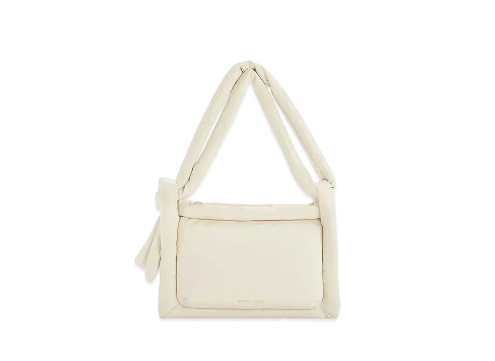 CHARLES & KEITH Area Nylon Puffy Crossbody Bag "Cream"