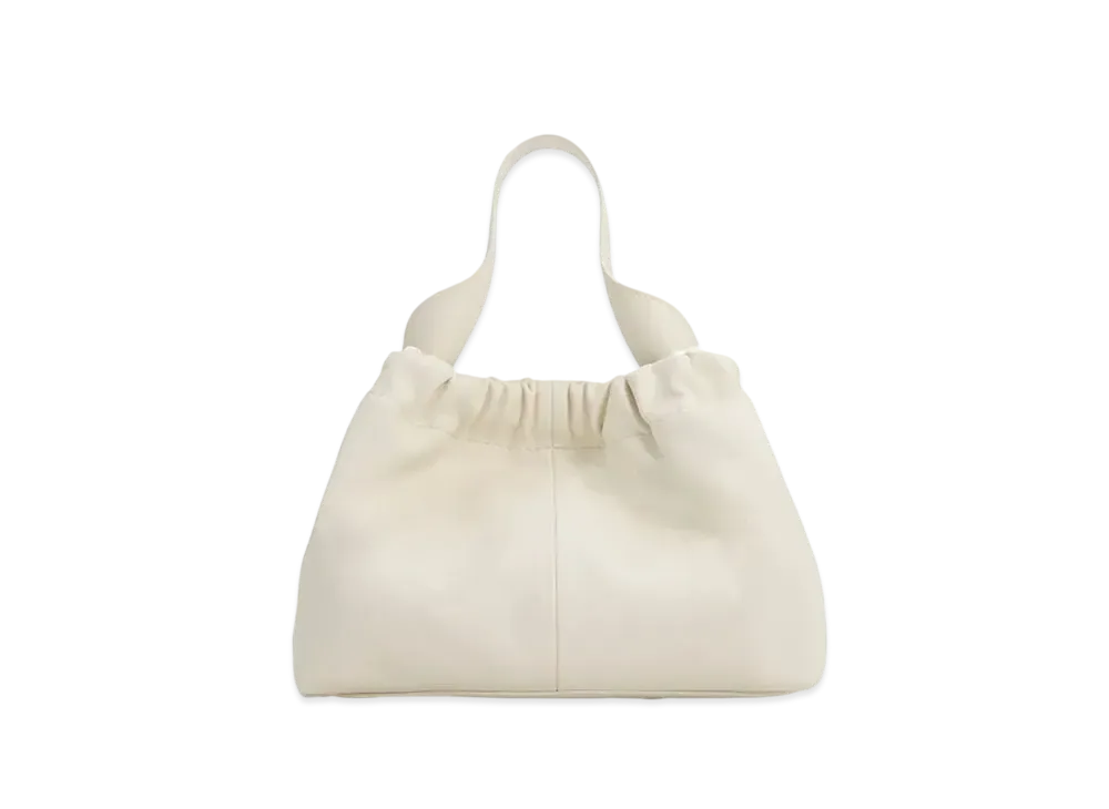 CHARLES & KEITH Allie Ruched Slouchy Bag "Cream"