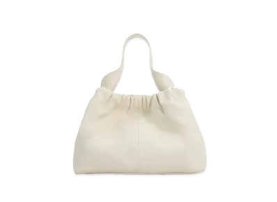 CHARLES & KEITH Allie Ruched Slouchy Bag "Cream"