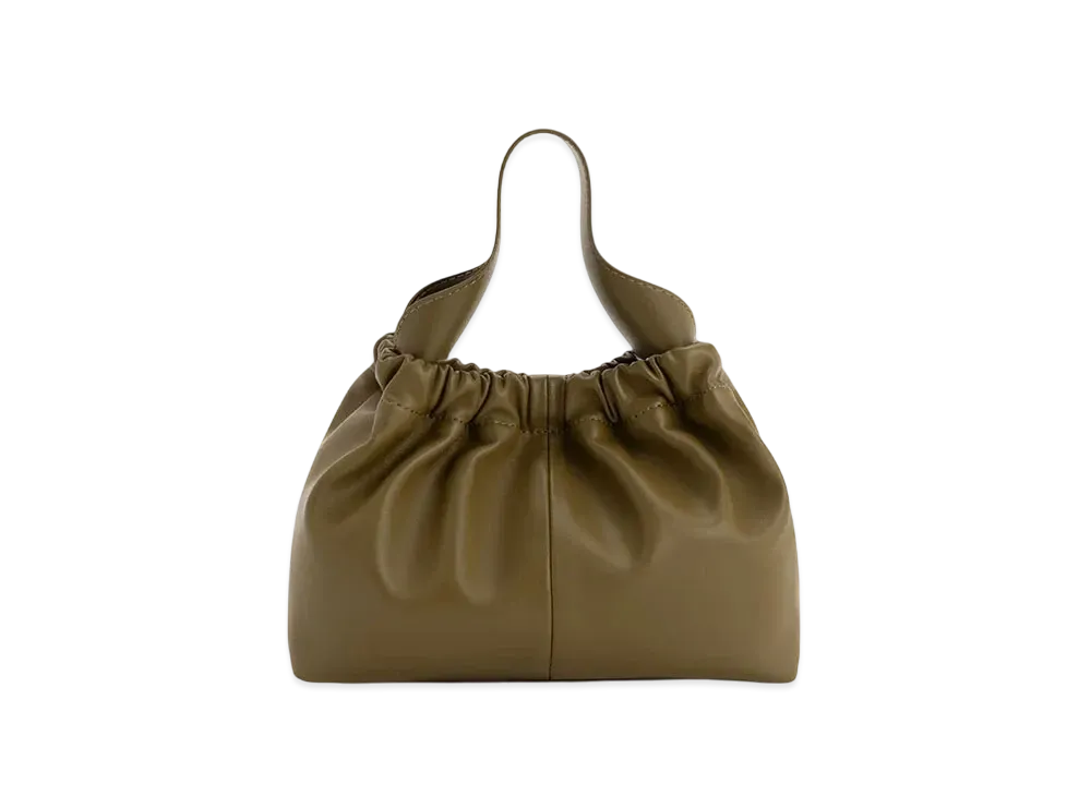 CHARLES & KEITH Allie Ruched Slouchy Bag "Khaki"