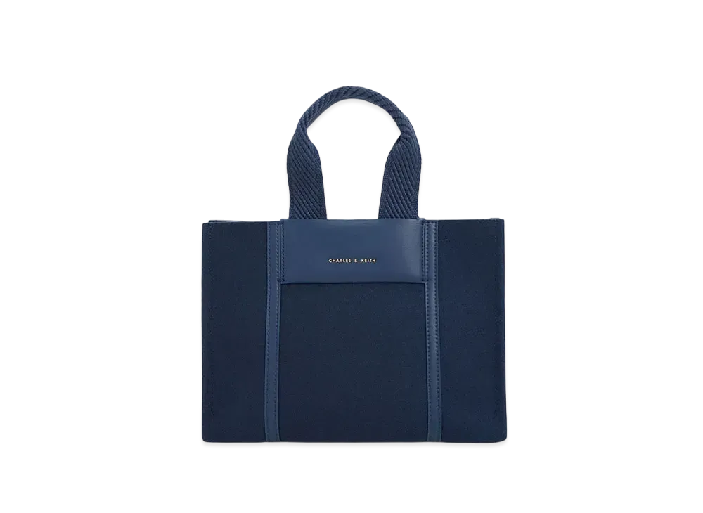 CHARLES & KEITH Mini Sharia Tote Bag "Navy"