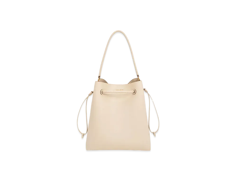 CHARLES & KEITH Drawstring Hobo Bag "Beige"