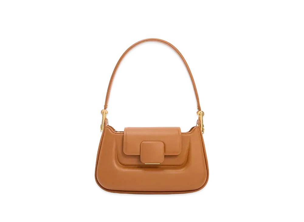 CHARLES & KEITH Core Push-Lock Top-Handle Bag "Chocolate"