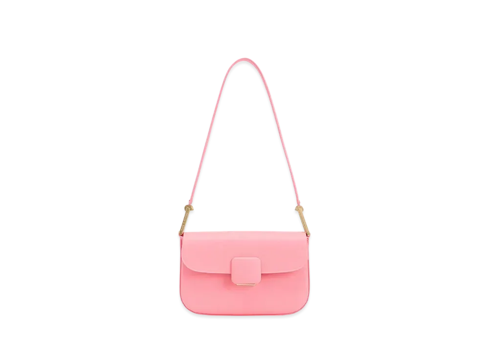 CHARLES & KEITH Core Square Push Lock Shoulder Bag "Pink"
