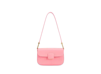 CHARLES & KEITH Core Square Push Lock Shoulder Bag "Pink"