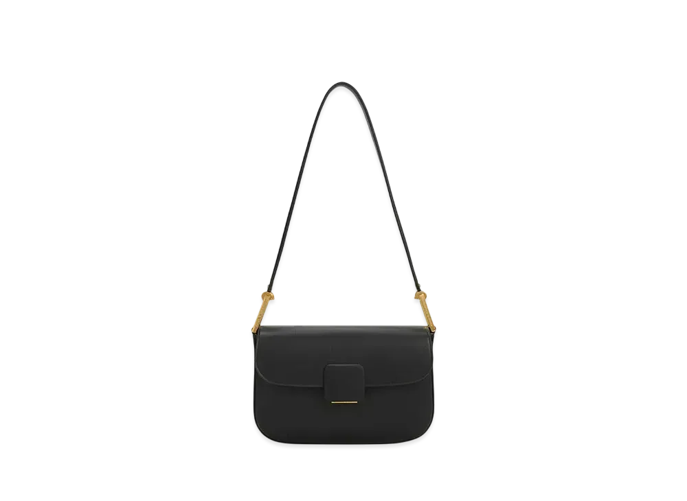 CHARLES & KEITH Core Square Push Lock Shoulder Bag "Black"
