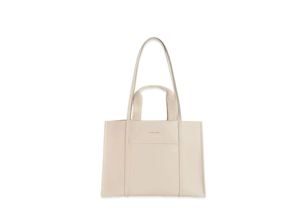 CHARLES & KEITH Sharia Large Double Handle Tote Bag 