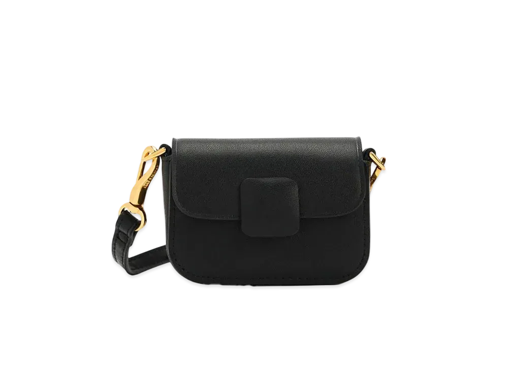 CHARLES & KEITH Mini Core Square Push Lock Bag "Black"