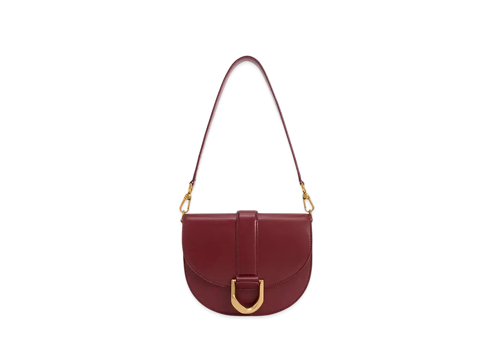 CHARLES & KEITH Gavine Saddle Bag "Burgundy"