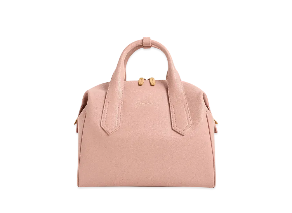 CHARLES & KEITH Slouchy Double Handle Bag "Mauve"