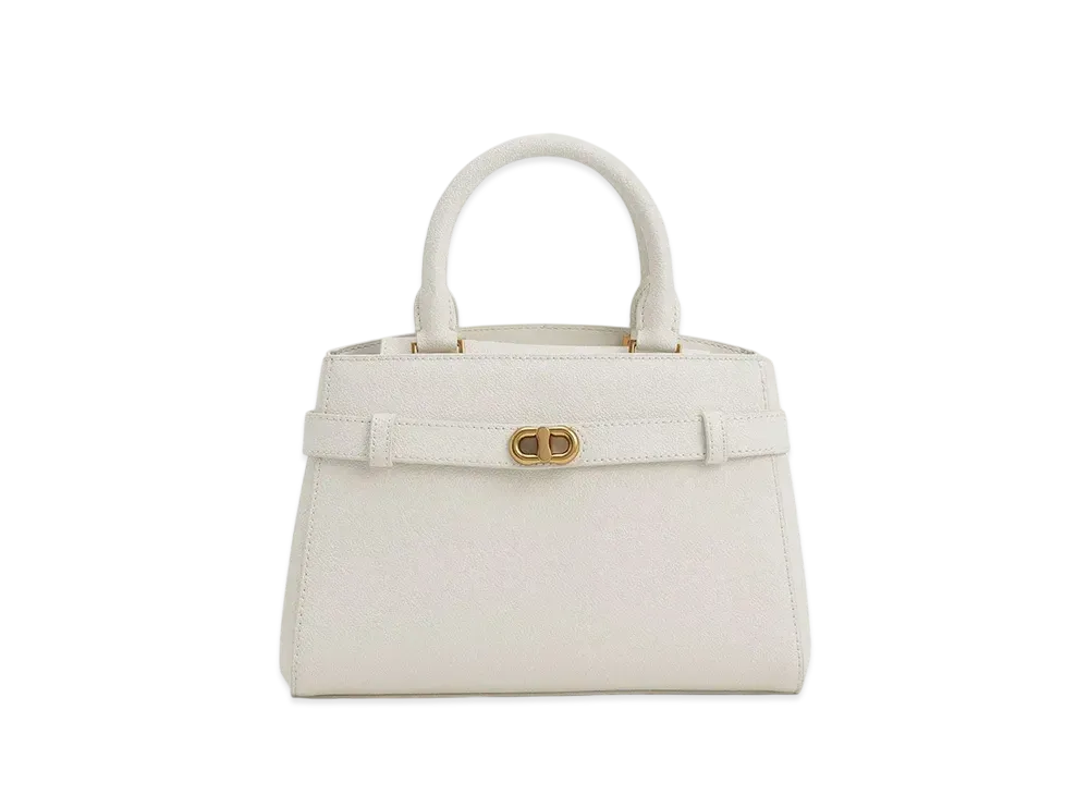 CHARLES & KEITH Obriel Metallic Accent Belt Bag "Cream"