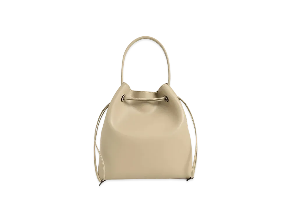 CHARLES & KEITH Drawstring Hobo Bag "Ivory"