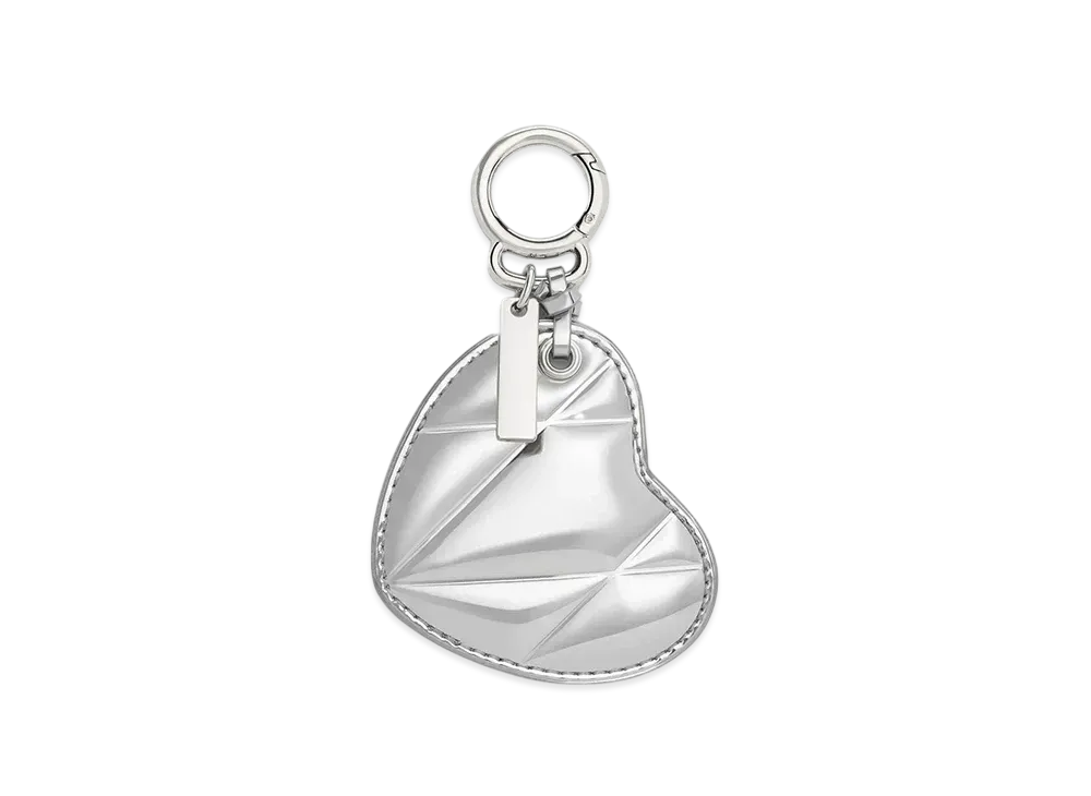 CHARLES & KEITH Heart Quilt Mirror Charm "Silver"