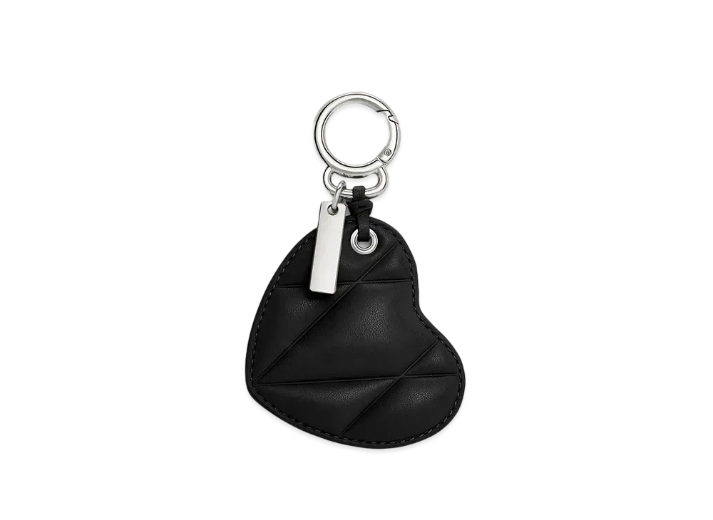 CHARLES & KEITH Heart Quilt Mirror Charm "Noir"