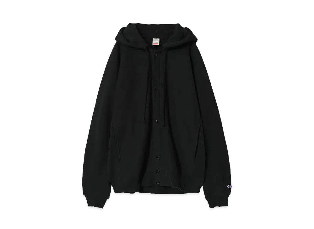Champion x N.HOOLYWOOD Snap Hoodie Sweatshirt "Black"