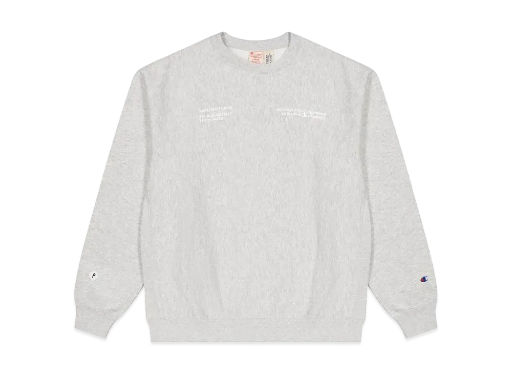 Champion x PAPERBOY x BEAMS Crew Neck Sweatshirt "Gray"