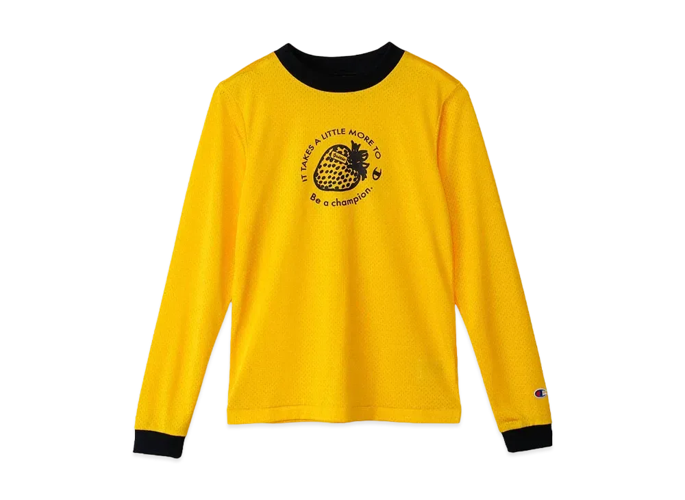 Champion x Danielle Guizio Women's Long Sleeve Crew Neck T-Shirt "Yellow"