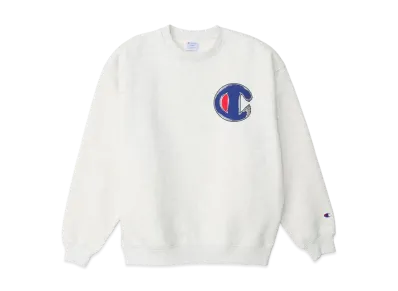 Champion x Sneakerwolf Crewneck Sweatshirt "OatmealxRed"