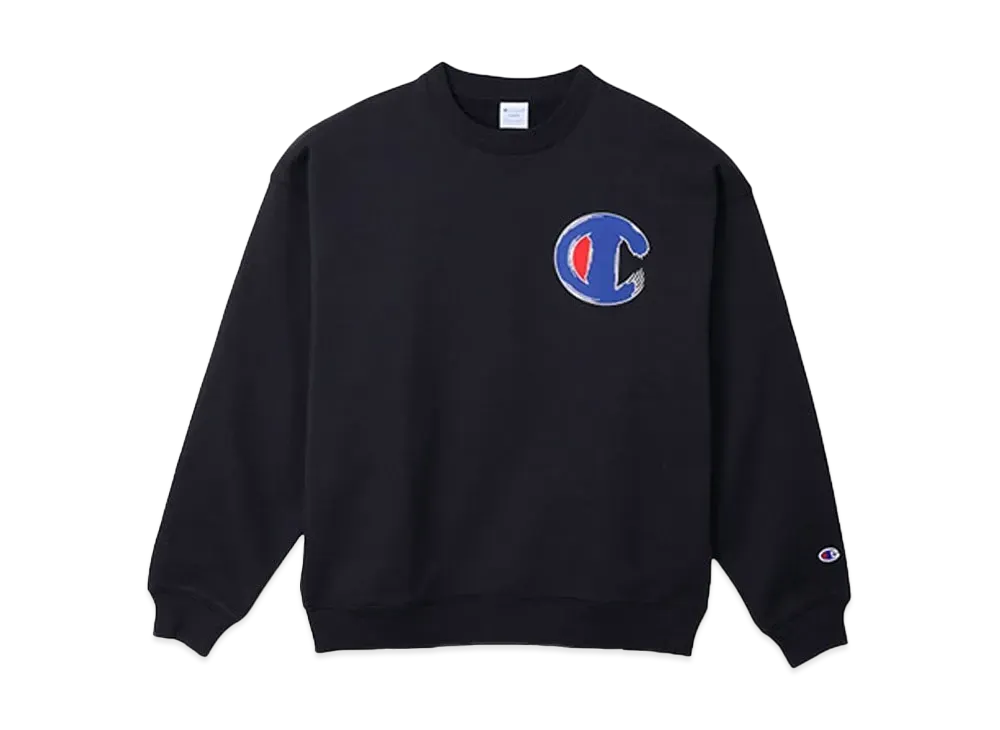 Champion x Sneakerwolf Crewneck Sweatshirt "BlackxRed"