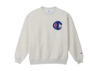 Champion x Sneakerwolf Crewneck Sweatshirt "OatmealxGreen"