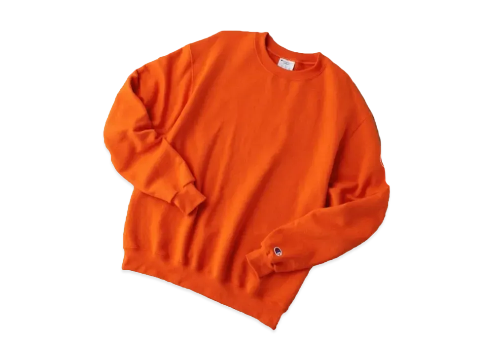 Champion Oversized Pullover Crew Neck Sweatshirt "Orange"