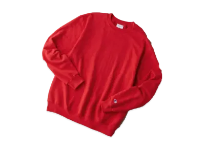 Champion Oversized Pullover Crew Neck Sweatshirt "Red"