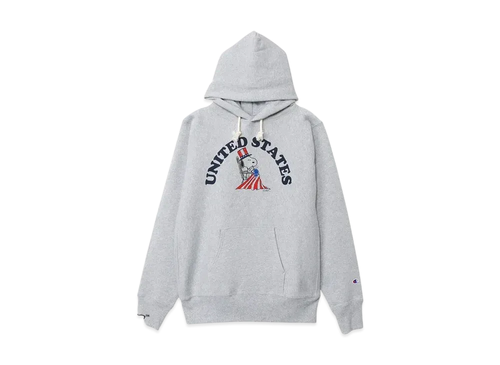 Champion x PEANUTS Reverse Weave Hooded Sweatshirt Made In USA "Oxford Grey"