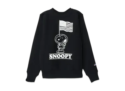 Champion x PEANUTS Reverse Weave Crew Neck Sweatshirt Made In USA "Black"