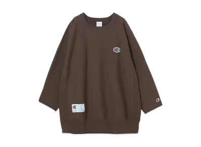 Champion x UNDERCOVER Reverse Weave Cut Off Crew Neck Sweatshirt "Dark Brown"