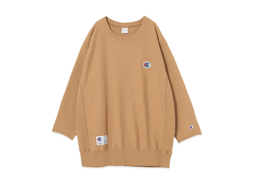 Champion x UNDERCOVER Reverse Weave Cut Off Crew Neck Sweatshirt "Camel"