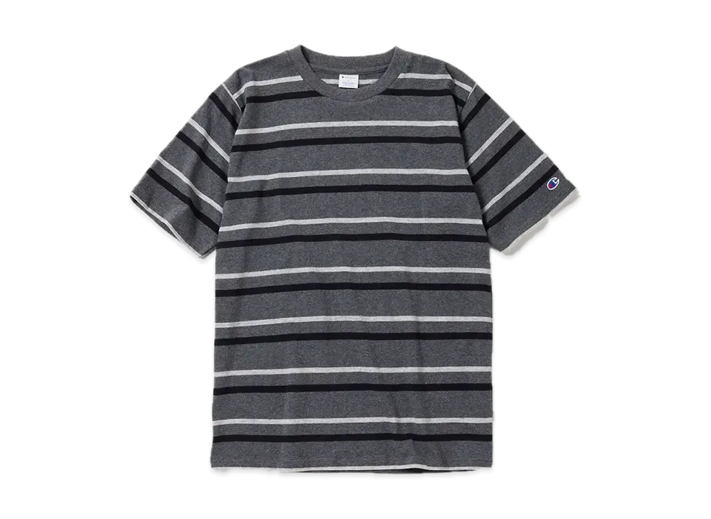 Champion Short Sleeve Striped T-Shirt "Heather Charcoal"