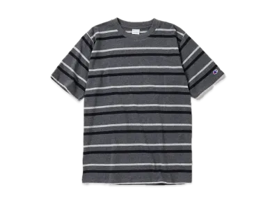 Champion Short Sleeve Striped T-Shirt "Heather Charcoal"