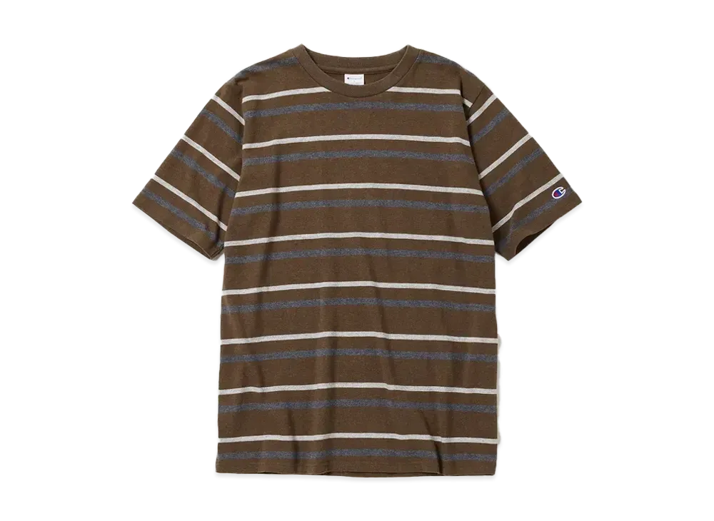 Champion Short Sleeve Striped T-Shirt "Heather Brown"