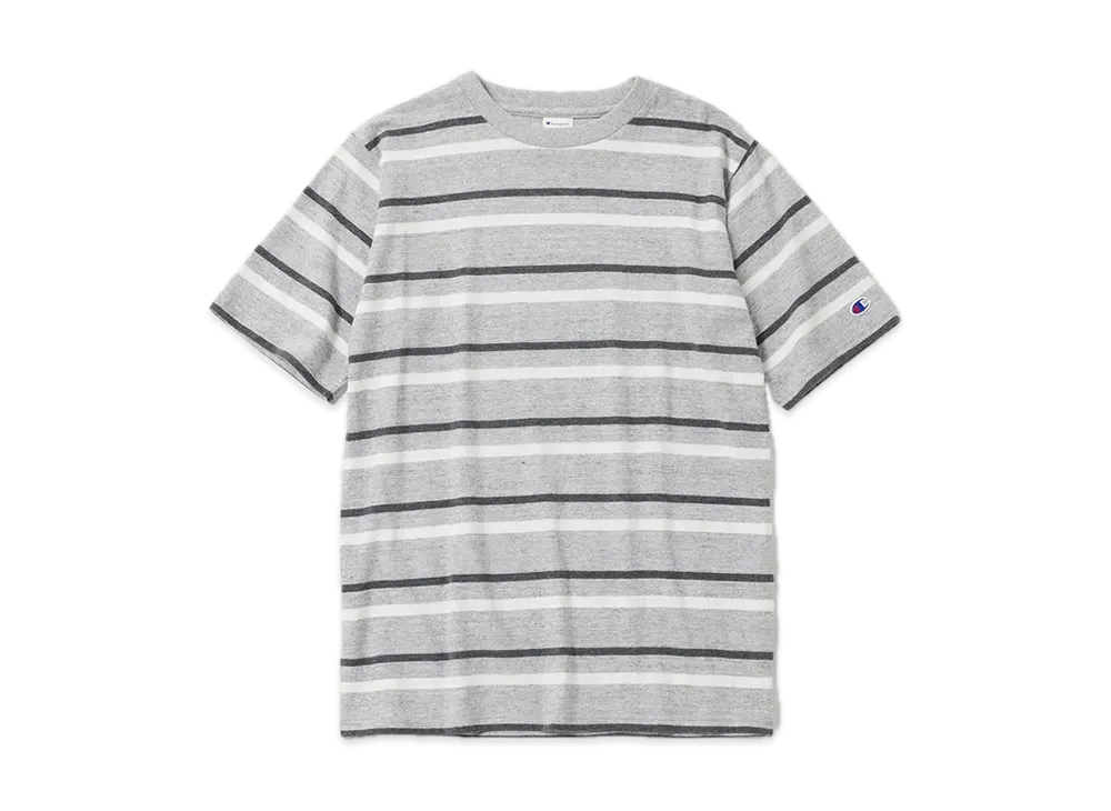 Champion Short Sleeve Striped T-Shirt "Oxford Gray"