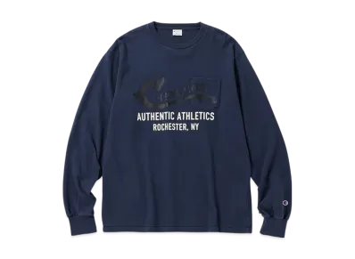 Champion Long Sleeve Pocket T-Shirt "Dark Navy"