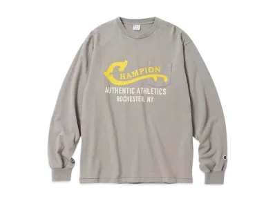 Champion Long Sleeve Pocket T-Shirt "Coal Gray"