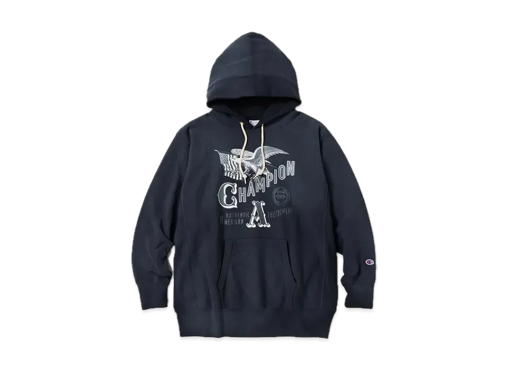 Champion Reverse Weave Hooded Sweatshirt "Navy"