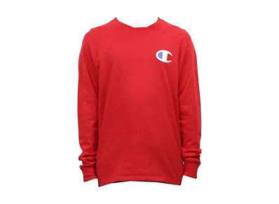 Champion Cotton Long Sleeve Tee "Red"