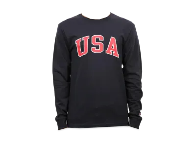 Champion Cotton Long Sleeve Tee "Navy"