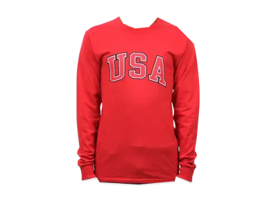 Champion Cotton Long Sleeve Tee "Red"