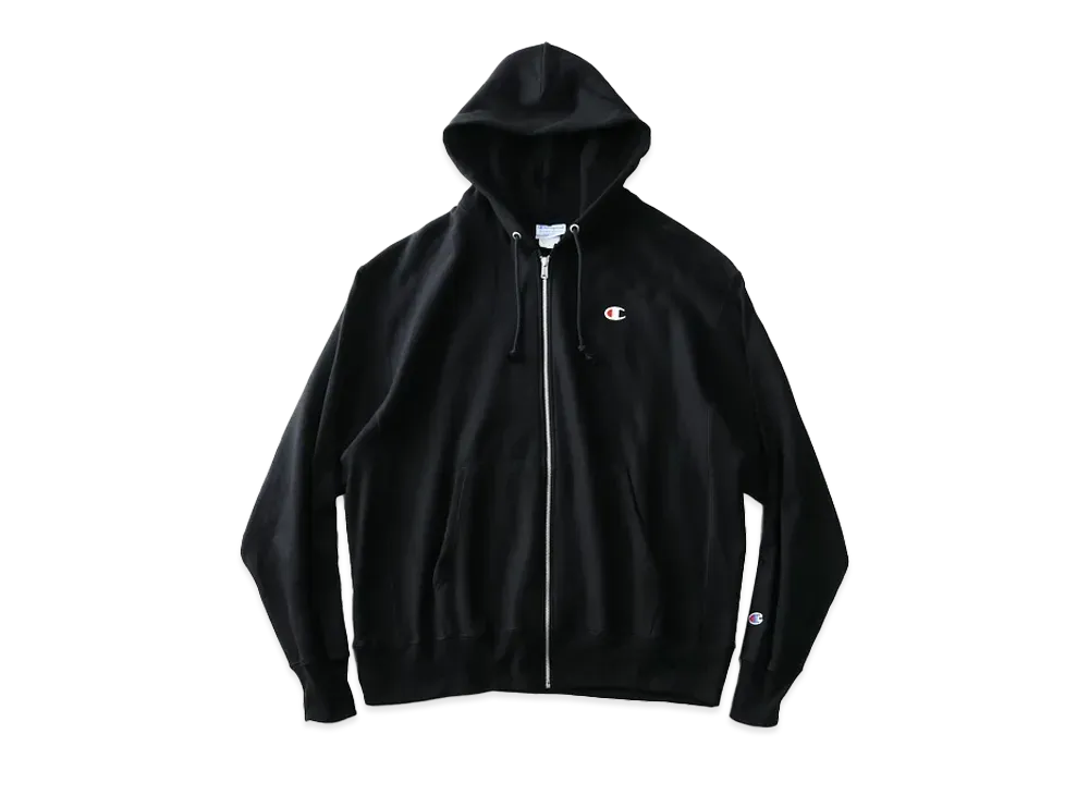 Champion Reverse Weave Heavyweight 12Oz Zip Up Hoodie "Black"