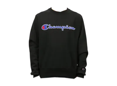 Champion Reverse Weave Heavyweight 12Oz Graphic Crew Sweat "Black"