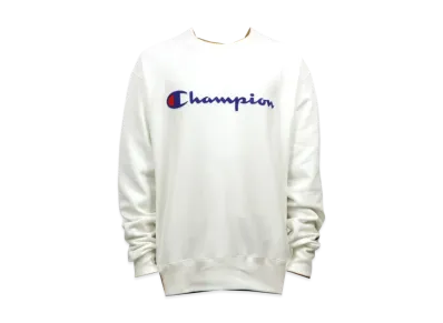 Champion Reverse Weave Heavyweight 12Oz Graphic Crew Sweat "White"