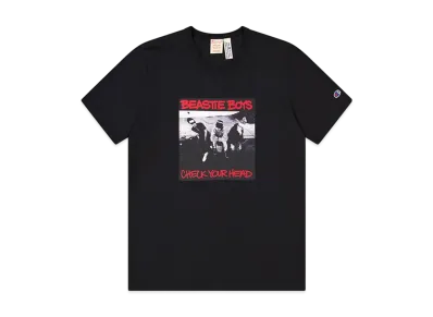 Champion x Beastie Athletic Jersey Combed Check Your Head Crewneck T-Shirt "Black"